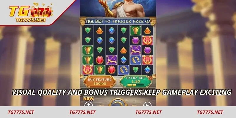Visual quality and bonus triggers keep gameplay exciting