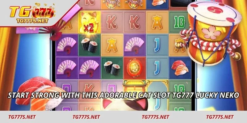 Start strong with this adorable cat slot TG777 Lucky Neko